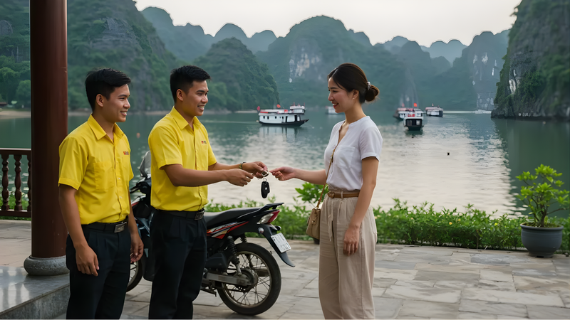 Renting a motorbike at Trang An Ao Dai Homestay (1)